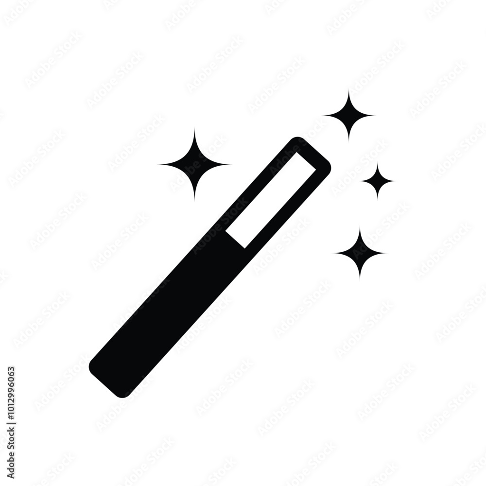 Magic wand icon logo design template isolated illustration Magic wand icon logo design template isolated illustration