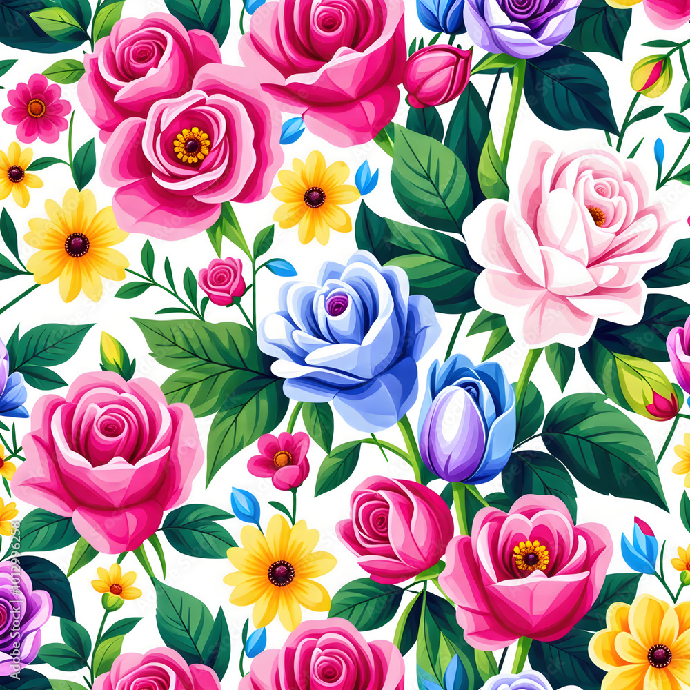 seamless pattern with roses seamless pattern with roses