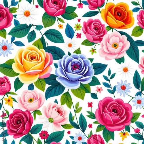 seamless pattern with roses