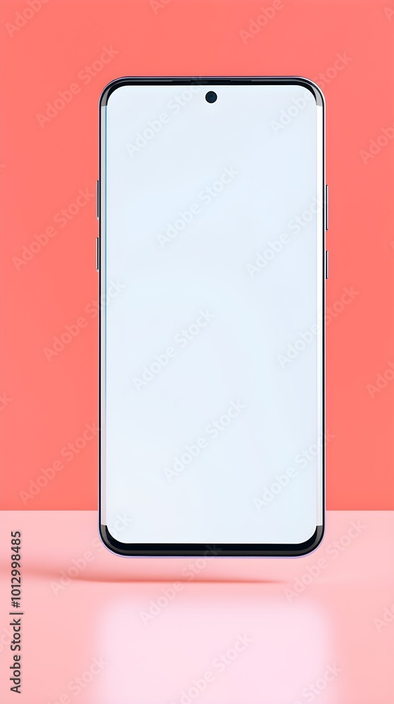 Floating Phone, Coral Background Floating Phone, Coral Background
