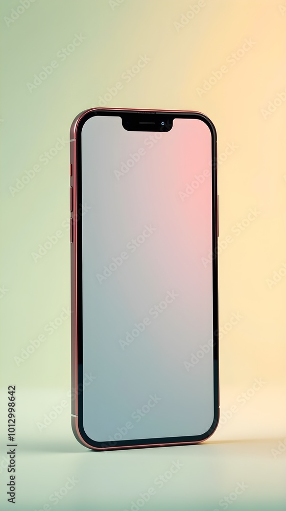 Pastel Coral Phone, Green Background Pastel Coral Phone, Green Background