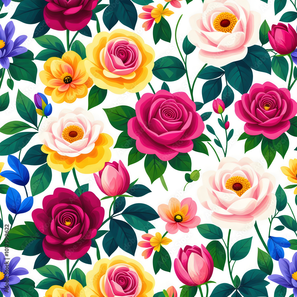seamless pattern with roses seamless pattern with roses