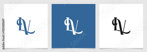 LV VL L V Letter Abstract Logo Vector , Initial Logo for Brand Company , Lettering Font Logo Monogram Element Vector photo