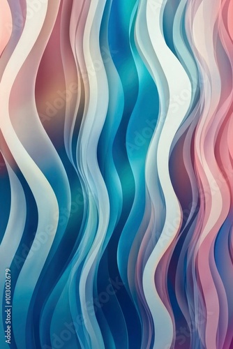 Abstract Blue and Pink Curved Lines Background