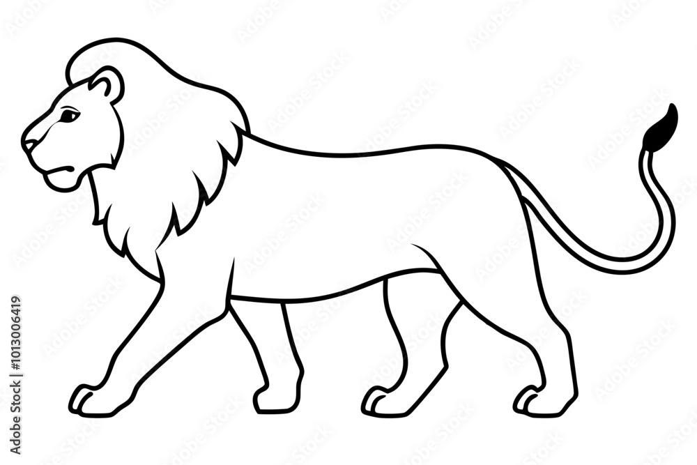 Powerful Lion Approaching with Grace and Elegance Vector Illustration in Lush Greenery
Powerful Lion Approaching with Grace and Elegance Vector Illustration in Lush Greenery