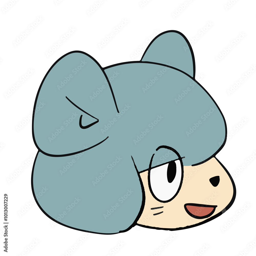 水色の可愛いゆるキャラの表情豊かな手描きイラスト素材 水色の可愛いゆるキャラの表情豊かな手描きイラスト素材