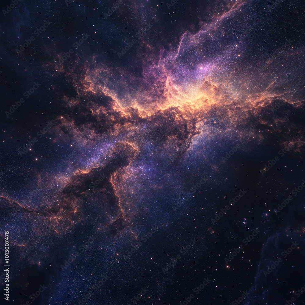 Stunning cosmic nebula with vibrant colors and stars Stunning cosmic nebula with vibrant colors and stars