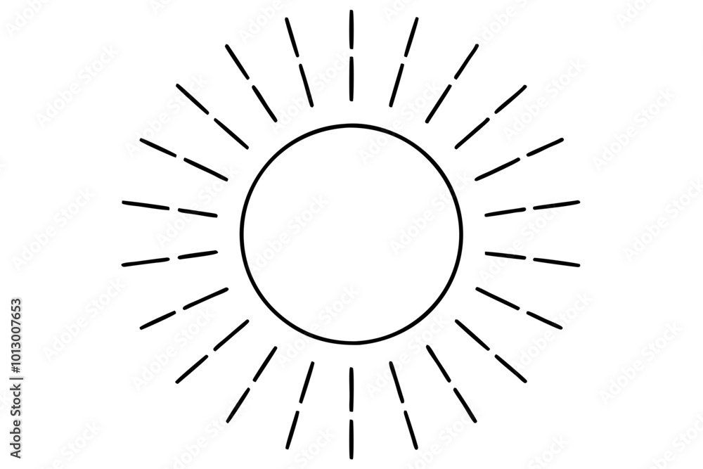 Minimalist Vector Illustration of a Sun with Crisp Lines Depicting Rays Spreading Outward
Minimalist Vector Illustration of a Sun with Crisp Lines Depicting Rays Spreading Outward