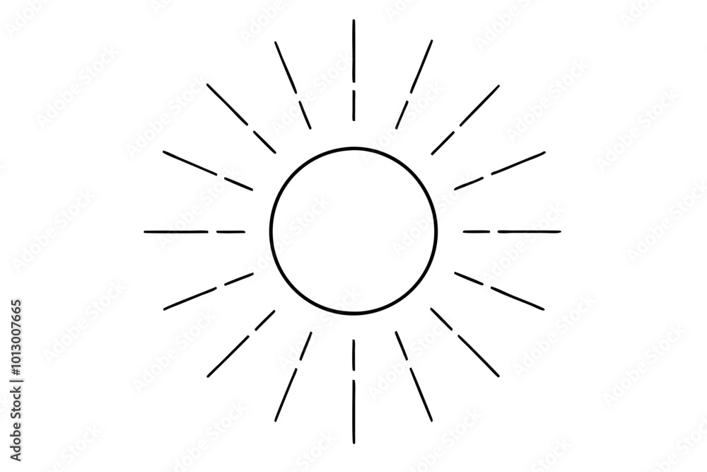 Minimalist Vector Illustration of a Sun with Crisp Lines Depicting Rays Spreading Outward
Minimalist Vector Illustration of a Sun with Crisp Lines Depicting Rays Spreading Outward