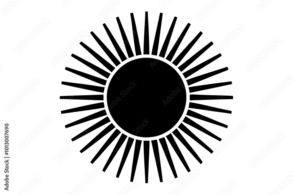 Radiant Vector Illustration of a Circular Sun with Clean Lines and Rays Emitting All Around
Radiant Vector Illustration of a Circular Sun with Clean Lines and Rays Emitting All Around