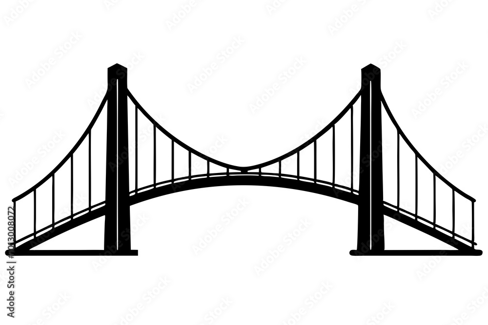 A Minimalist Suspension Bridge with Clean Straight Lines Vector Illustration for Modern Architectural Design
A Minimalist Suspension Bridge with Clean Straight Lines Vector Illustration for Modern Architectural Design