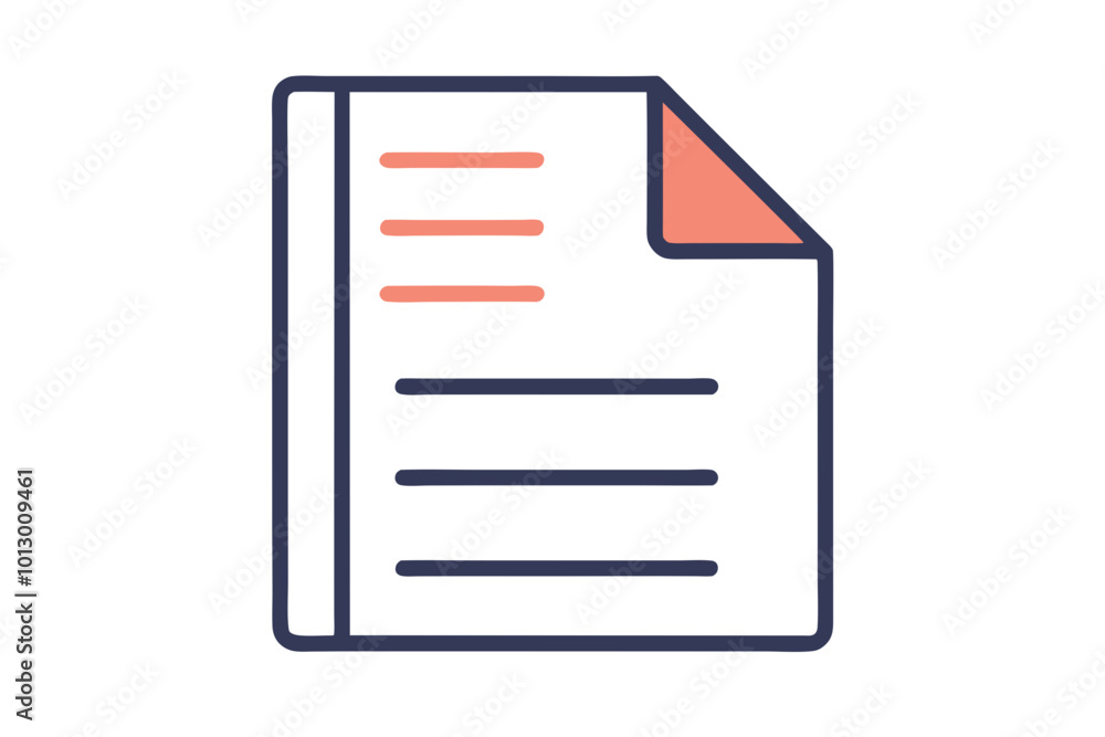 Clean Vector Illustration of a Minimalist Document Icon in Rectangular Shape
Clean Vector Illustration of a Minimalist Document Icon in Rectangular Shape