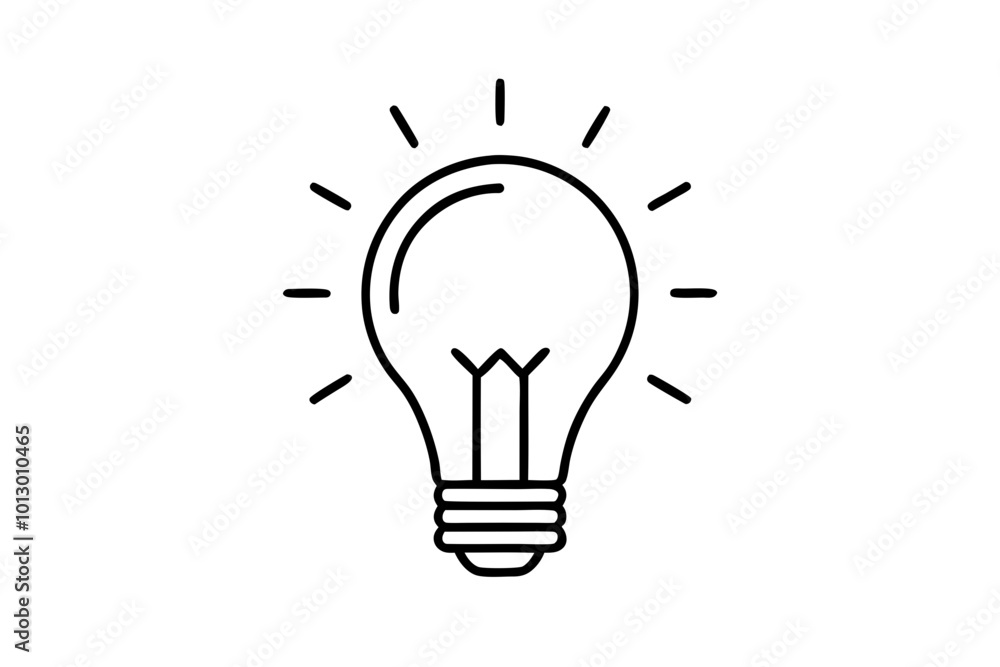 Modern Vector Illustration of a Linear Lightbulb Icon Emphasizing Innovation
Modern Vector Illustration of a Linear Lightbulb Icon Emphasizing Innovation