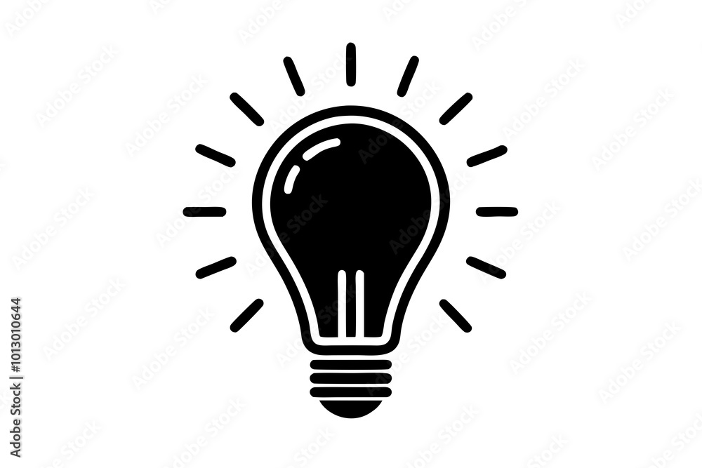 Clean Linear Lightbulb Icon for Innovative Vector Illustration Design
Clean Linear Lightbulb Icon for Innovative Vector Illustration Design