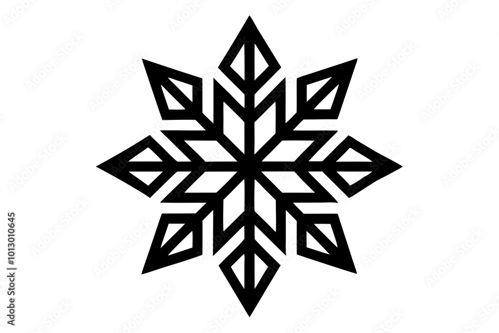 Stunning Vector Illustration of a Straight Symmetrical Snowflake Design
Stunning Vector Illustration of a Straight Symmetrical Snowflake Design