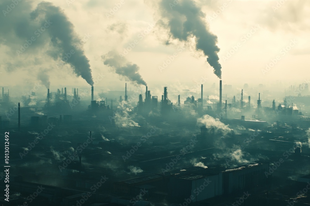 industrial zone with oil refineries industrial zone with oil refineries