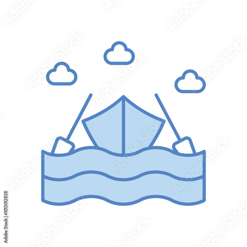 Rowing vector icon