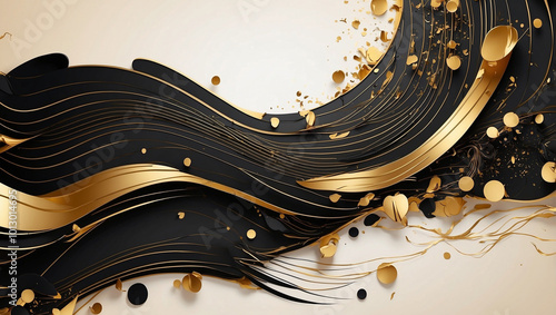 Luxurious Black Abstract Illustration