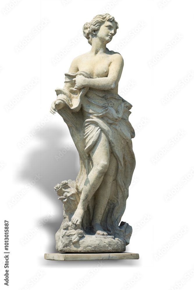 Ancient Greek woman statue isolated on white background. This has clipping path. Ancient Greek woman statue isolated on white background. This has clipping path.