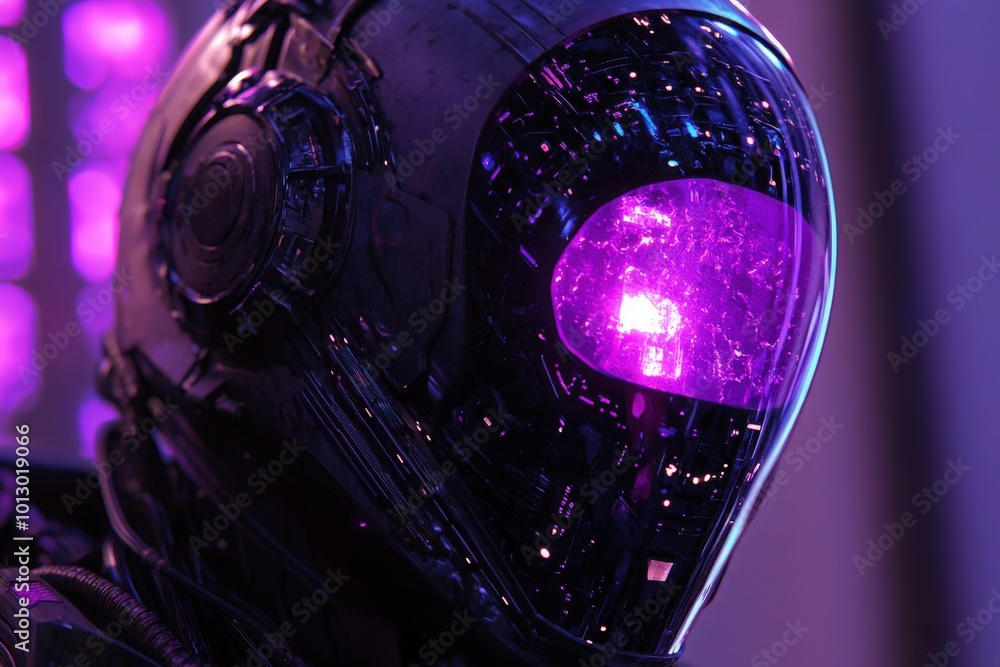 Cosmic void warlock working milling on a CNC machine with titanium 