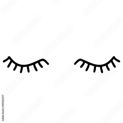 Eyelashes Isolated On White