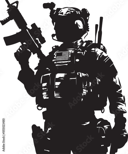 soldier with rifle