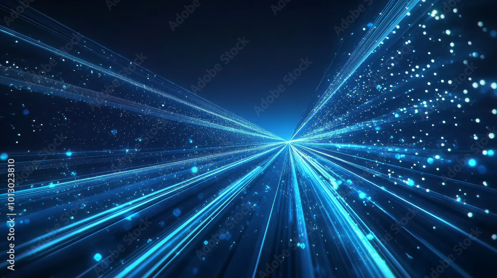 A simple 3D image shows a fast train speeding across a bridge. The design uses lines, dots, and blue sparkles to create a modern look. The image represents travel, transportation, and tourism. A simple 3D image shows a fast train speeding across a bridge. The design uses lines, dots, and blue sparkles to create a modern look. The image represents travel, transportation, and tourism.