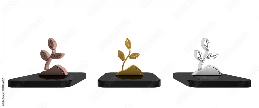 Colorful Sprout icon isolated on white background. Seed and seedling. Leaves sign. Leaf nature. Minimalism concept. 3D render illustration Colorful Sprout icon isolated on white background. Seed and seedling. Leaves sign. Leaf nature. Minimalism concept. 3D render illustration