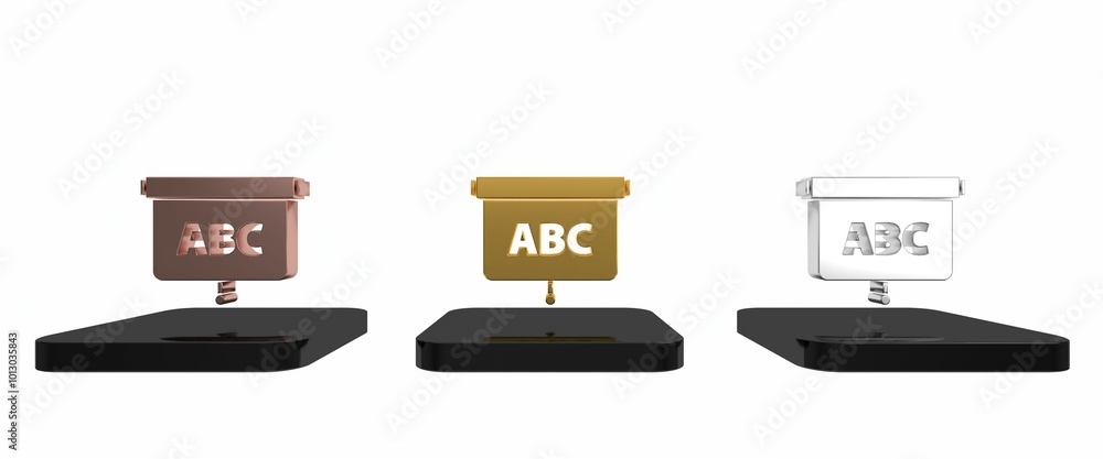 Colorful Chalkboard icon isolated on white background. School Blackboard sign. Minimalism concept. 3D render illustration Colorful Chalkboard icon isolated on white background. School Blackboard sign. Minimalism concept. 3D render illustration