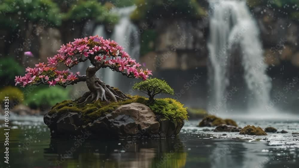 Bonsai in waterfall Bonsai in waterfall