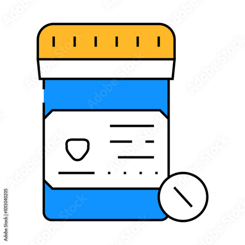 animal pills line icon vector. animal pills sign. isolated symbol illustration