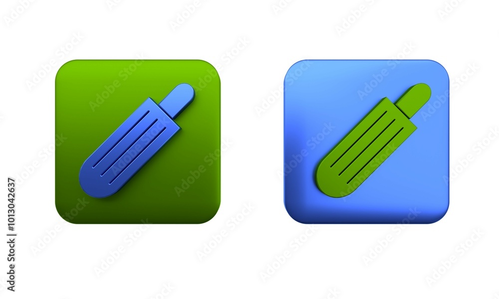 Colorful French hot dog icon isolated on white background. Sausage icon. Fast food sign. Square button. 3D render illustration Colorful French hot dog icon isolated on white background. Sausage icon. Fast food sign. Square button. 3D render illustration