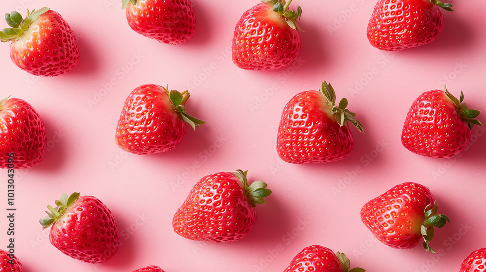 Close-up of fresh strawberries bathed in light Close-up of fresh strawberries bathed in light