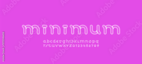 Double alphabet decorative font, letters A, B, C, D, E, F, G, H, I, J, K, L, M, N, O, P, Q, R, S, T, U, V, W, X, Y, Z and numerals 0, 1, 2, 3, 4, 5, 6, 7, 8, 9, vector illustration 10EPS