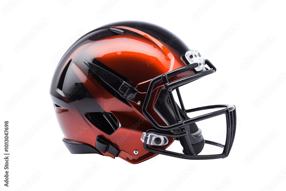 Fototapeta premium American football helmet, white isolated background transparent background