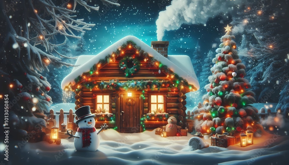 christmas tree in the city, created whit A.i generativo christmas tree in the city, created whit A.i generativo