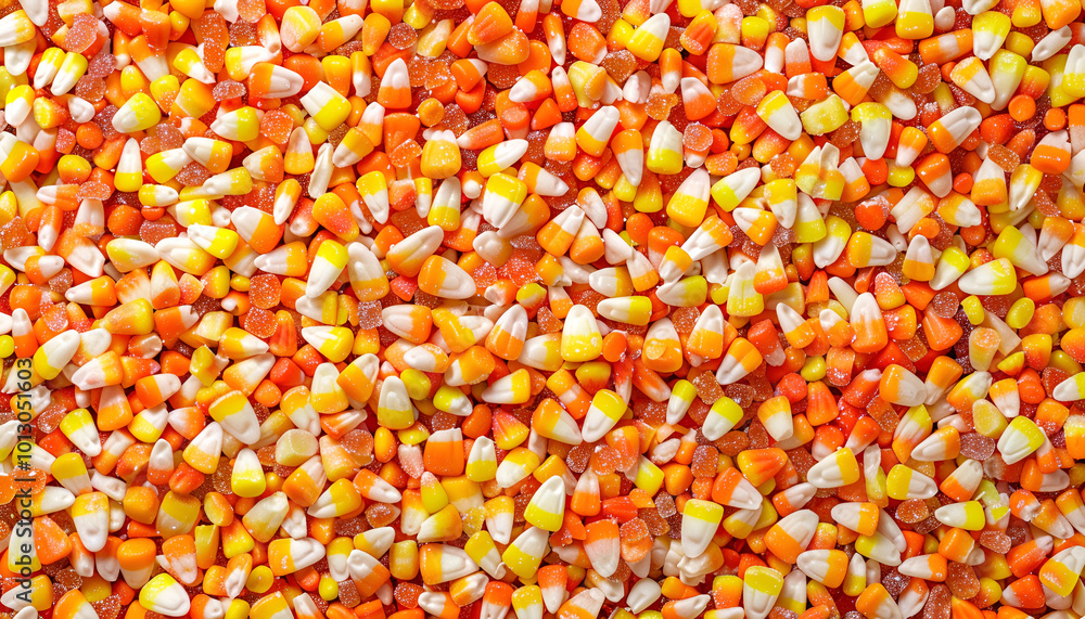 Delicious candy corns as background, top view Delicious candy corns as background, top view