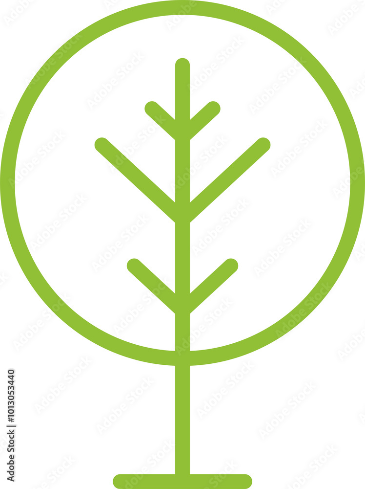 Tree and Plant Line Icon Tree and Plant Line Icon