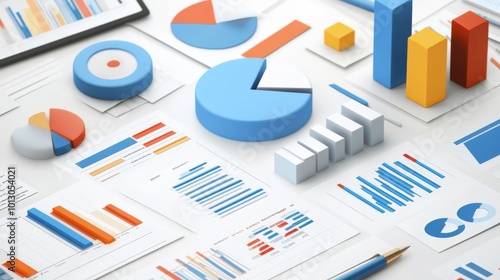 Detailed view of financial reports, charts, and tax documents being cross-referenced by an auditor, ensuring compliance, accuracy, and thorough business analysis. photo