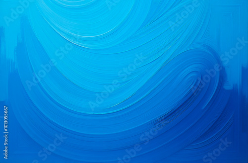 Blue background with paint strokes texture. Illustration