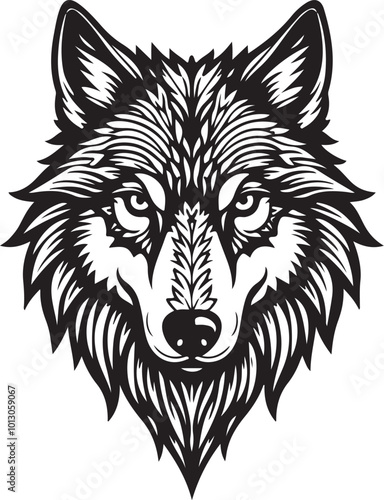 wolf tribal tattoo