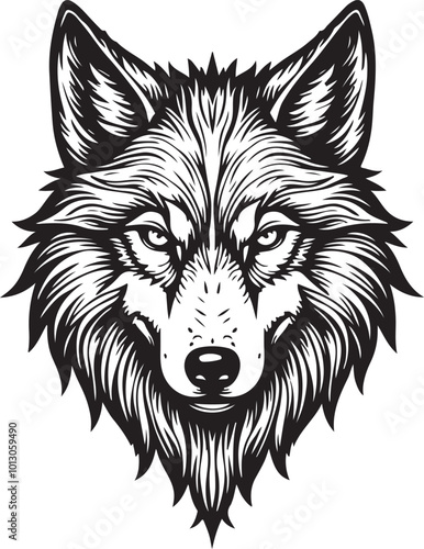 wolf tribal tattoo