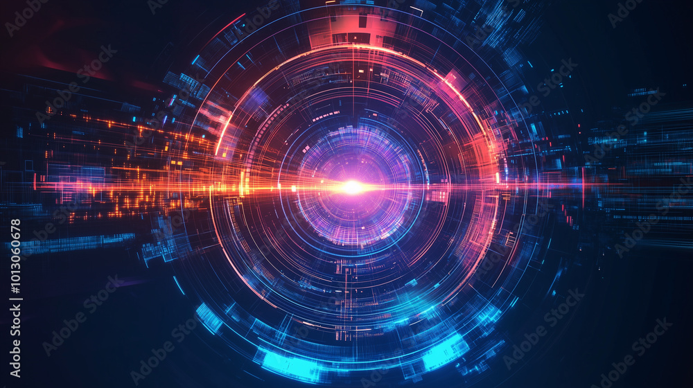 Ultra futurist tech abstract background. Generative AI
Ultra futurist tech abstract background. Generative AI
