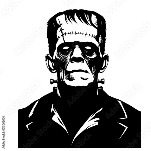 Frankenstein monster face halloween 
