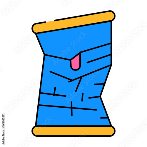 bad damaged canned food line icon vector. bad damaged canned food sign. isolated symbol illustration