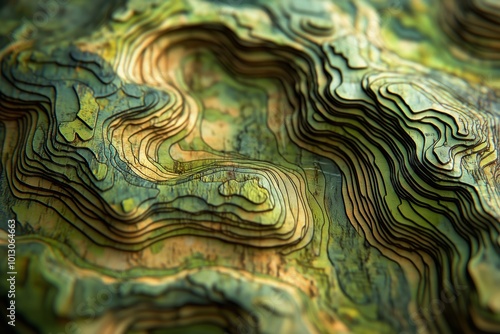 Intricate topography line patterns 