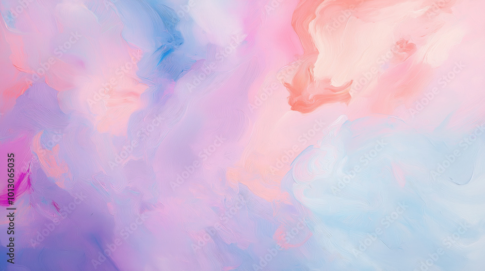 Abstract pastel clouds in pink and blue hues blending ly Abstract pastel clouds in pink and blue hues blending ly