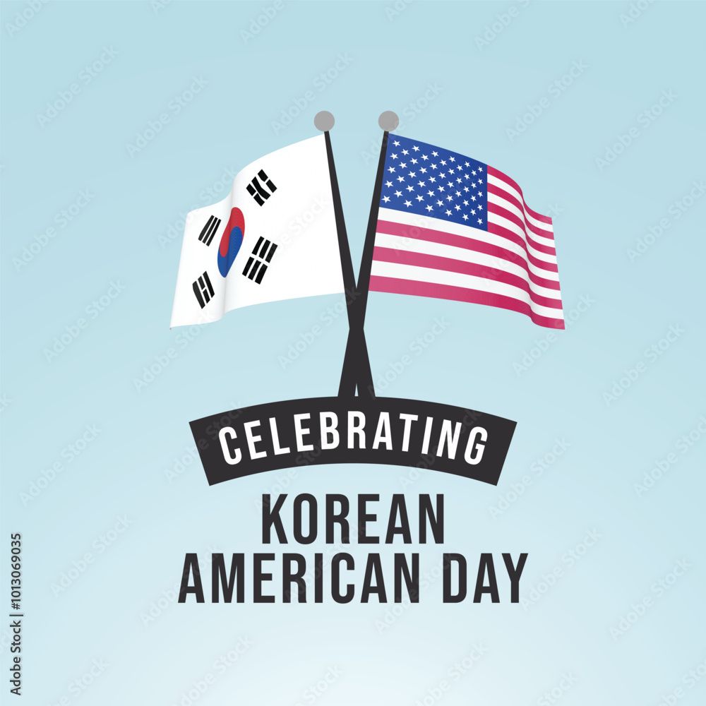 Fototapeta premium vector graphic of Korean American Day ideal for Korean American Day celebration.