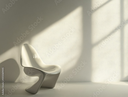 Modern Soft Chair Design Against White Wall