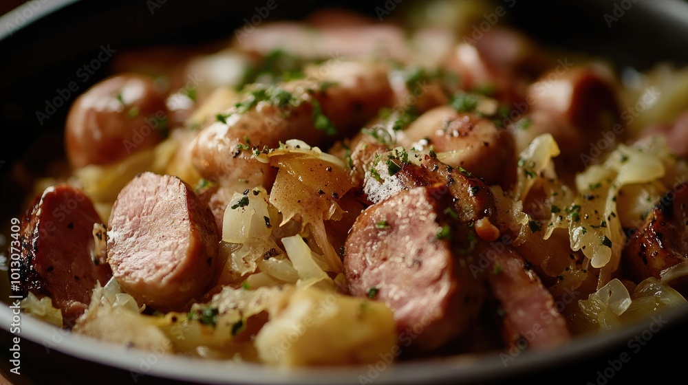 Savory Choucroute Garnie with Smoked Sausages Savory Choucroute Garnie with Smoked Sausages